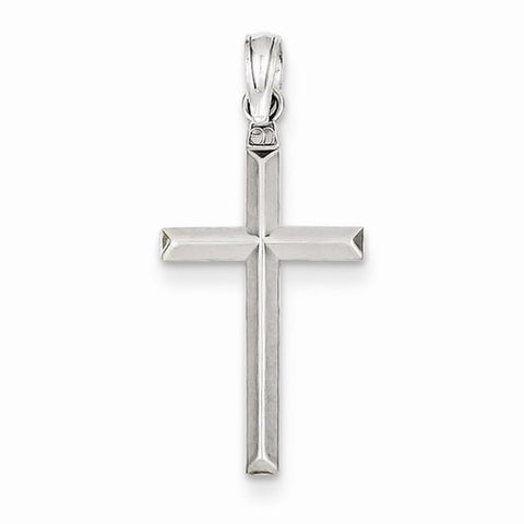 14k White Gold Hollow Cross pendant, Exquisite Pendants for Necklace