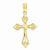 14k Gold Mini Budded Cross Pendant, Pendants for Necklace
