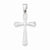 14k White Gold Polished Cross Pendant, Alluring Pendants for Necklace
