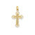 Budded Cross Charm in 14k Gold