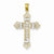 14k Gold w/Rhodium Diamond-cut Cross Pendant, Pretty Pendants for Necklace