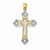 14k Gold w/Rhodium Diamond-cut Cross pendant, Gorgeous Pendants for Necklace