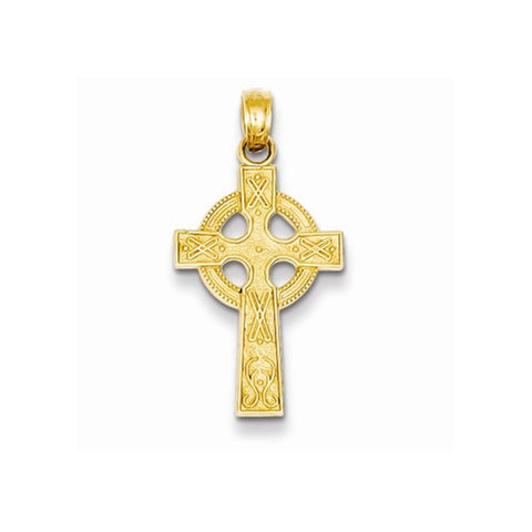 14k Gold Celtic Cross pendant, Classy Pendants for Necklace