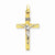 14k Gold Two-tone INRI Hollow Crucifix Pendant, Appealing Pendants for Necklace