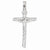 14k White Gold INRI Crucifix pendant, Charm