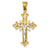14k Yellow & White Gold Diamond-cut Crucifix Charm hide-image
