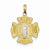 14k Gold Two-tone Saint Florian Medal Pendant, Pendants for Necklace