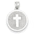 14k White Gold Reversible Cross & 1st Holy Communion Charm hide-image