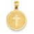 14k Gold Reversible Cross & GOD BLESS Charm hide-image