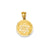 Star of David Disc Charm in 14k Gold