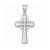 14k White Gold Polished & Textured Celtic Cross Pendant, Pendants for Necklace