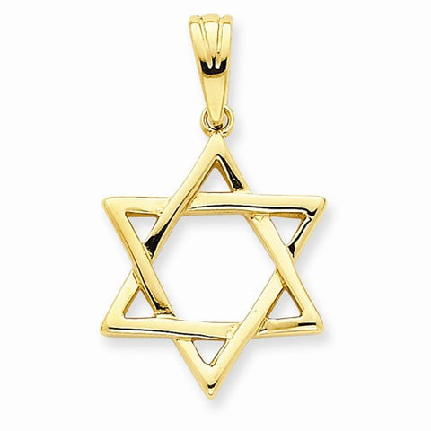 14k Gold Star of David Pendant, Pretty Pendants for Necklace