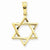 14k Gold Star of David Pendant, Pretty Pendants for Necklace