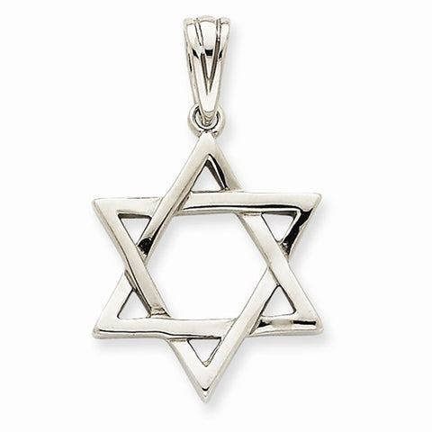 14k White Gold Star of David pendant, Gorgeous Pendants for Necklace