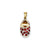 Prong-Set January/Garnet Baby Shoe Charm in 14k Gold & Rhodium