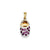 Rhodolite Baby Shoe Charm in 14k Gold & Rhodium