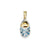 Prong-Set December/Blue Topaz Baby Shoe Charm in 14k Gold & Rhodium