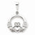 14k White Gold Claddagh pendant, Stylish Pendants for Necklace