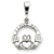 14k White Gold I Love You Claddagh Charm hide-image