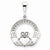 14k White Gold Claddagh pendant, Classy Pendants for Necklace