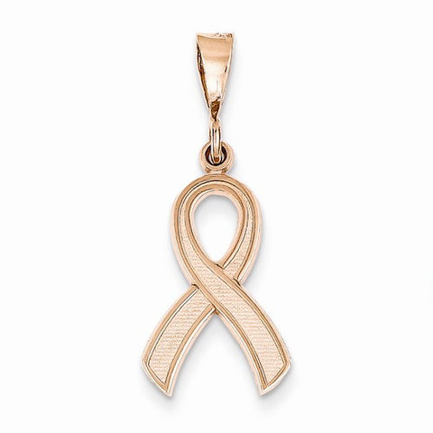 14k Rose Gold Awareness pendant, Charm