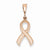 14k Rose Gold Awareness pendant, Charm