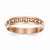 14k Rose Gold Polished Beaded Wedding Band
