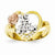 14k Two-tone & Rhodium with CZs 15 Anos Ring