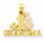 14k Gold Two-Tone Polished #1 Grandma Pendant, Pendants for Necklace