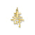 Solid Polished Chinese Long Life Charm in 14k Gold