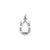 Solid Polished Horseshoe Charm in 14k White Gold