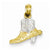 14k Gold & Rhodium Polished Boot Pendant, Pendants for Necklace