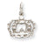 14k White Gold Crown Charm hide-image