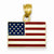 14k Gold Enameled United States Flag Pendant, Pendants for Necklace