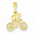 14k Gold Cyclist Pendant, Pendants for Necklace