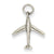 14k White Gold 3-D Jet Charm hide-image