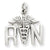 14k White Gold RN Charm hide-image