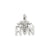 RN Charm in 14k White Gold