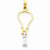 14k Gold Two-Tone 3-D Stethoscope Pendant, Pendants for Necklace