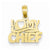 14k Gold I Love My Chief Pendant, Pendants for Necklace