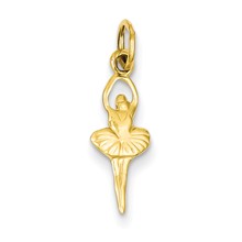 14k Gold Polished Ballerina Charm hide-image