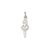 Ballerina Charm in 14k White Gold