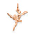 Polished 3-Dimensional Ballerina Charm in 14k Rose Gold