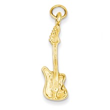 14k Gold Polished Electric Guitar Charm hide-image