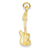 14k Gold Polished Electric Guitar Charm hide-image