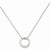 Rhodium-Plated CZ Circle Journey Necklace