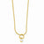 Gold-Plated Dangling Round CZ Necklace