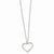 Rhodium-Plated Large CZ Heart Necklace