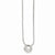 Rhodium-Plated Open Circle CZ Necklace