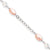 Rhodium-Plated Pink Glass Pearl and Crystal Bracelet